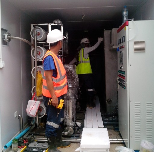 中水科工程師前往老撾裝配指導 中水科工程師前往老撾裝配指導